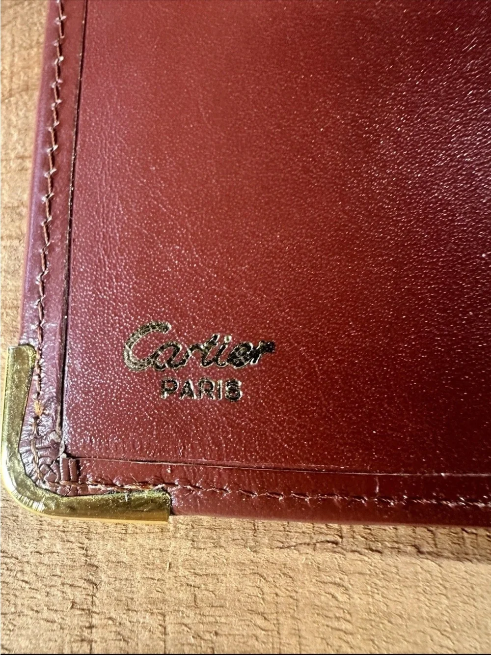 Vintage Cartier Must De Cartier Leather Passport Checkbook Holder Case
